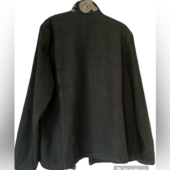 Susan Graver size L AMAZING jean jacket! This one is a show stopper! EUC - Picture 3 of 6